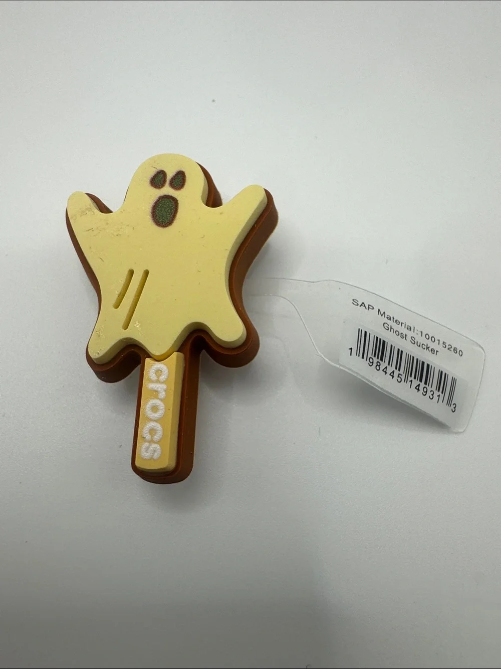 NWT CROCS Ghost Popsicle Jibbitz Charm in Yellow and Brown